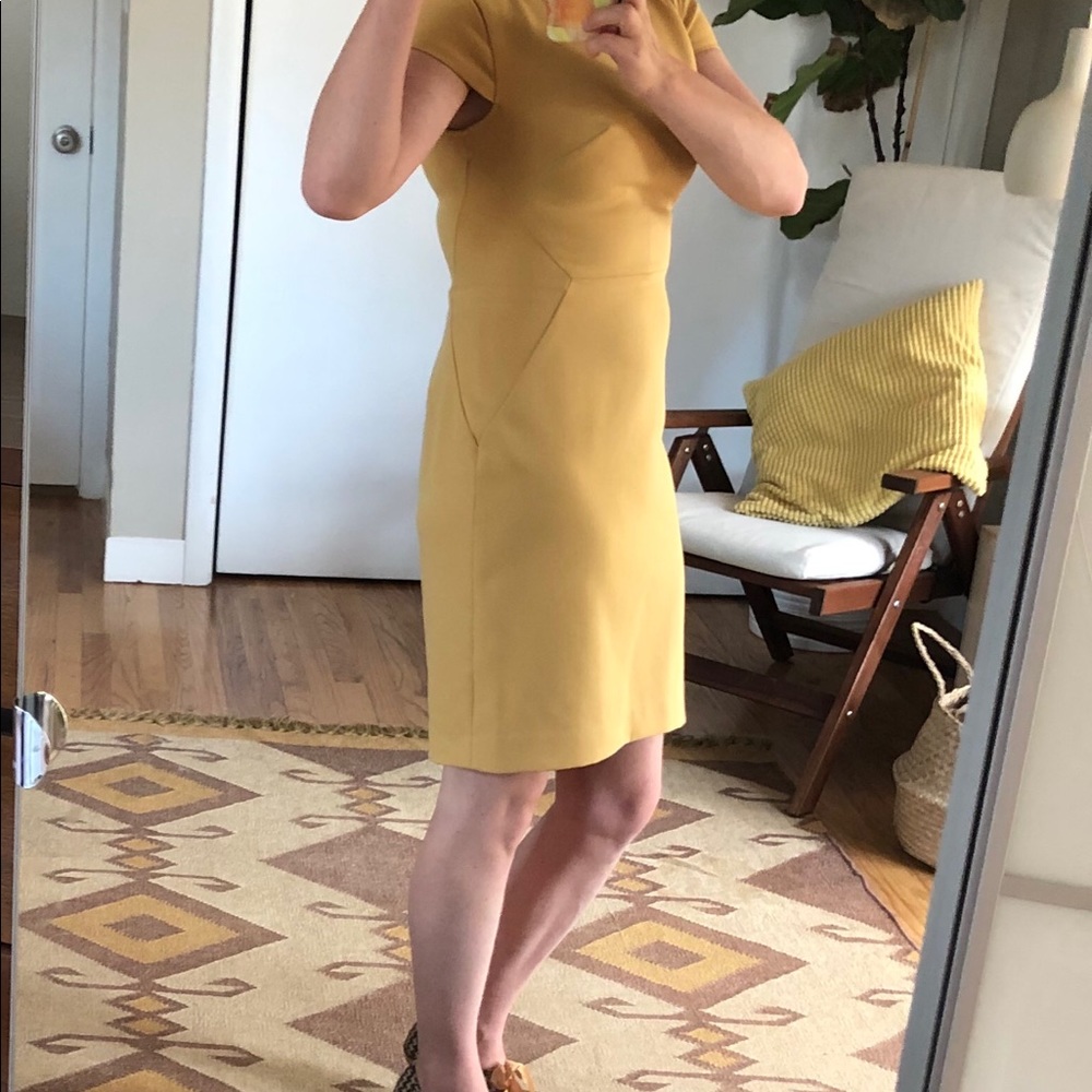 Mustard Yellow Tailored Dress 0P size - Picture 7 of 8